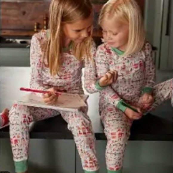LAKE LONG-LONG SET PAJAMA NORTH POLE RED ON WHITE - 5 - Picture 4 of 8